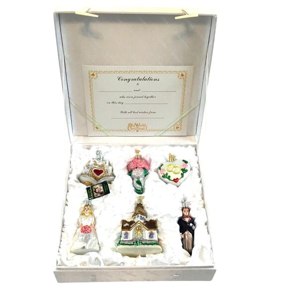 Old World Wedding Ornaments Collection Box Set - Picture 1 of 7